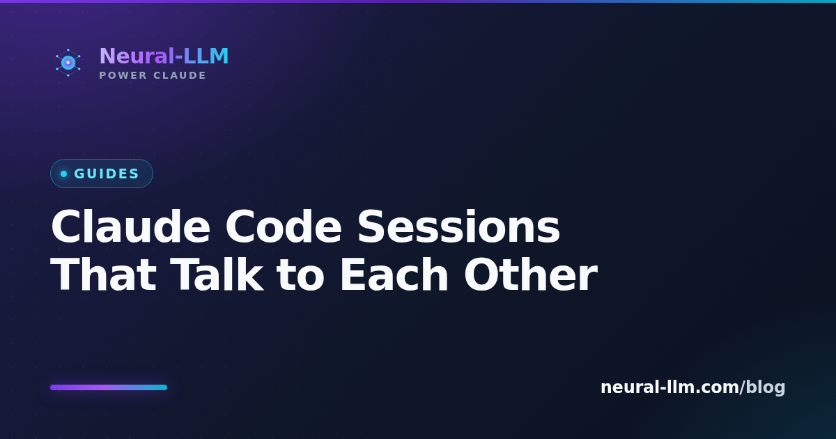 Claude Code Sessions That Talk to Each Other