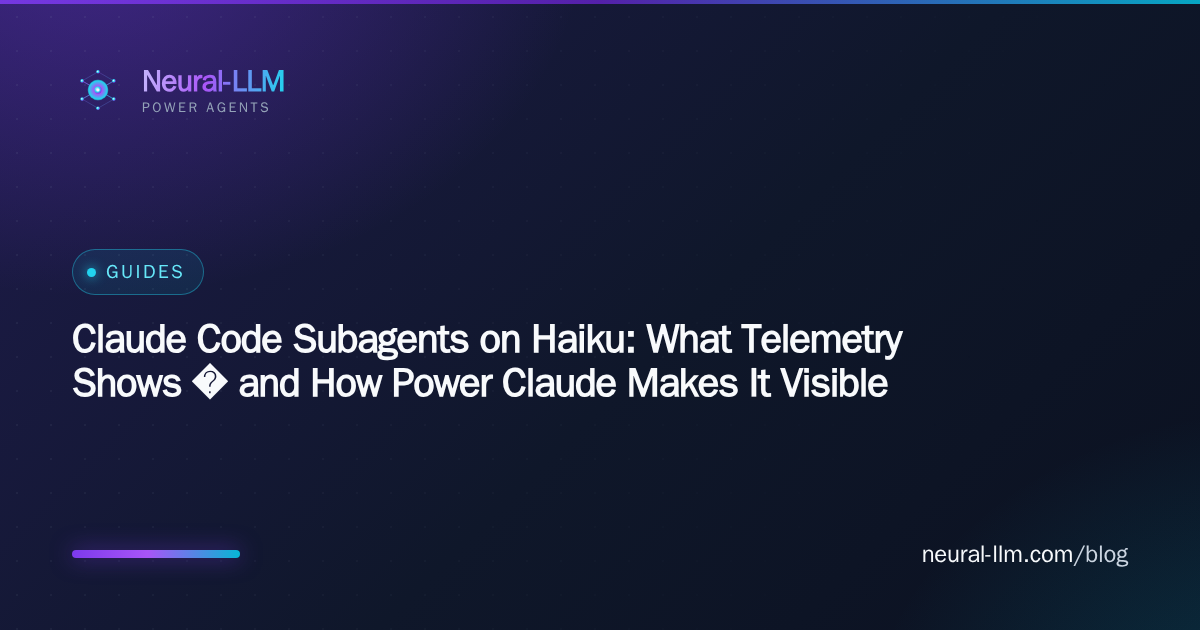 Diagram: main Claude Code agent on Sonnet spawning Explore subagent on Haiku, with Power Claude graph and token tree observing both