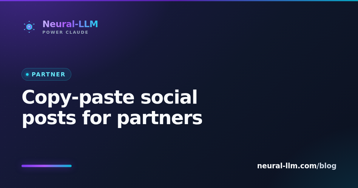 Copy-paste social posts for partners