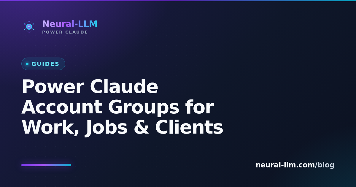 Power Claude account groups isolating work, personal, and client Claude context