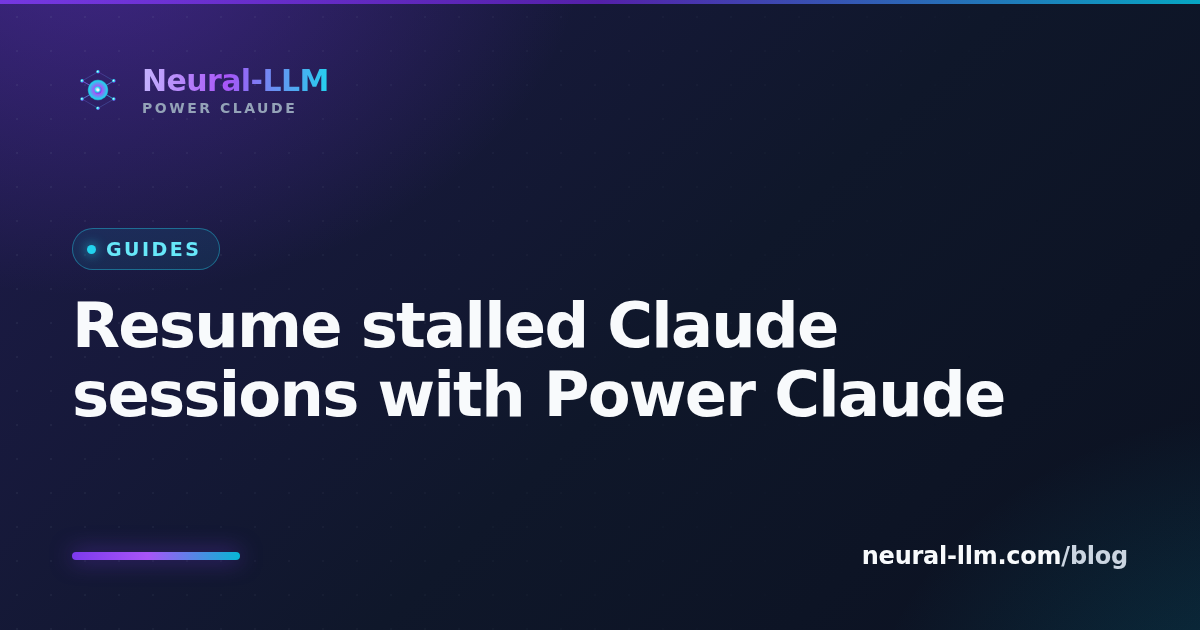 Resume stalled Claude sessions with Power Claude