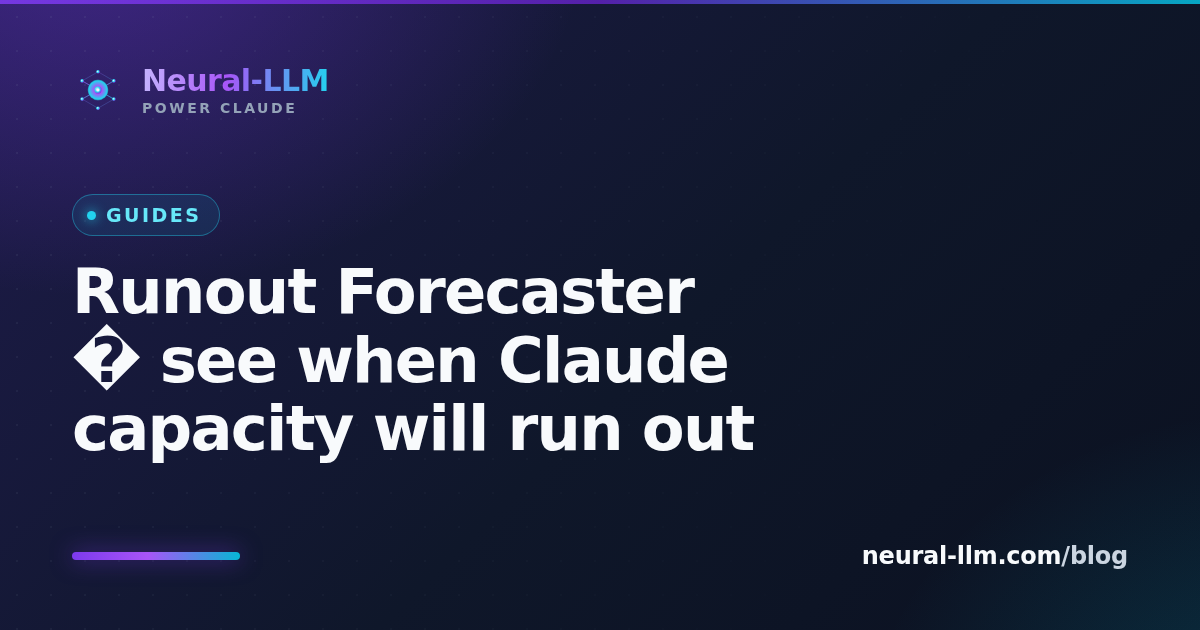 Runout Forecaster — see when Claude capacity will run out