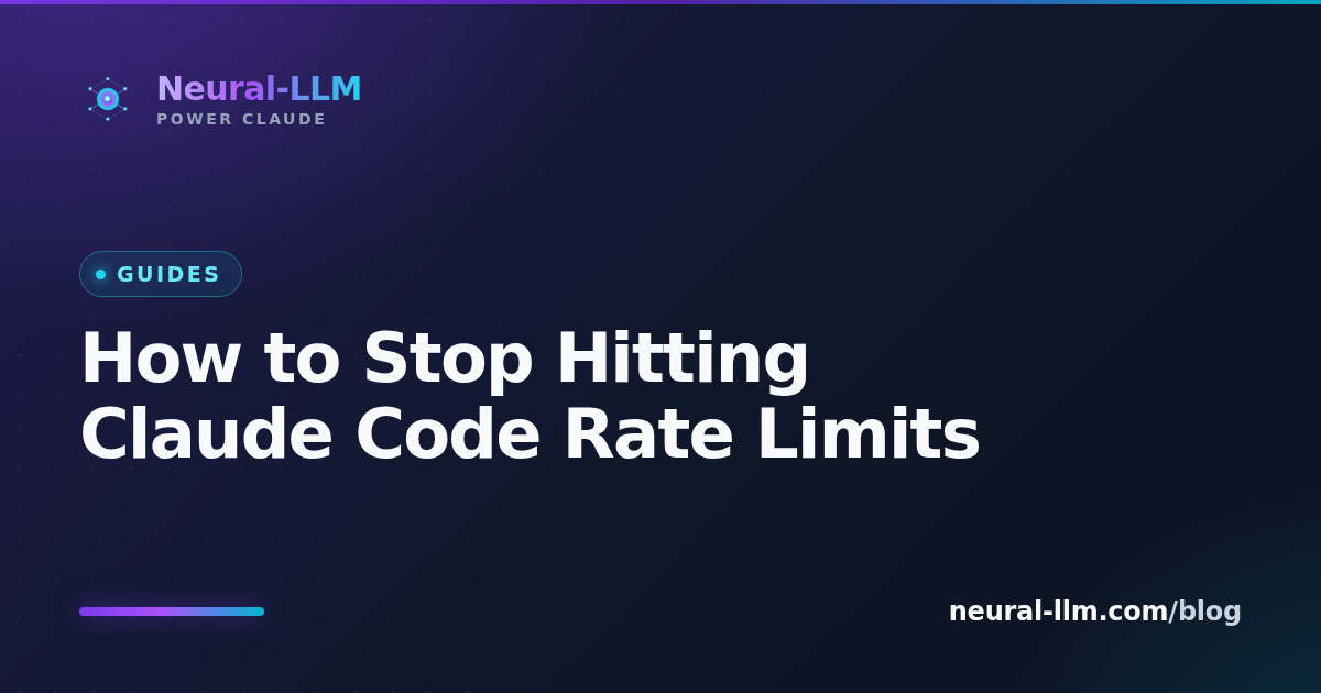 How to Stop Hitting Claude Code Rate Limits
