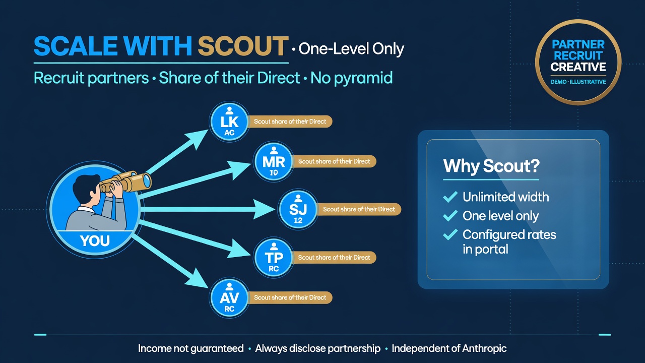 Scout one-level recruit creative